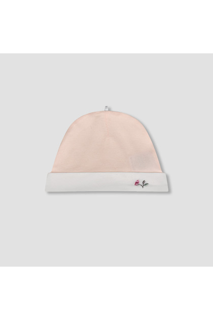 Cap with Floral Embroidery
