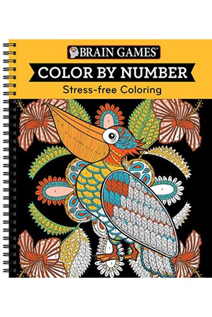 Brain Games - Color by Number: Stress-Free Coloring (برتقالي)