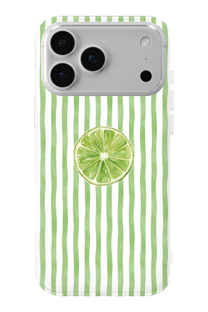 iPhone 18 Pro Compatible Lime Slice Patterned Transparent Phone Case