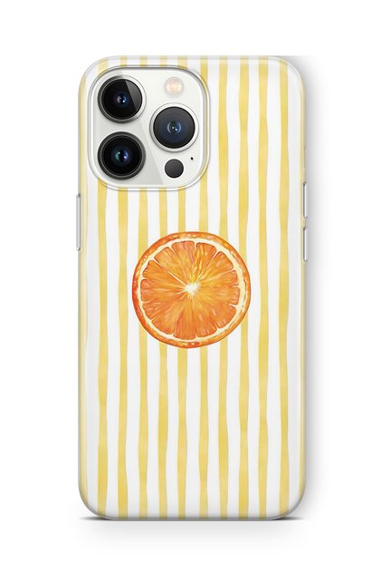 iPhone 14 Pro Max Compatible Orange Slice Pattern Transparent Phone Case