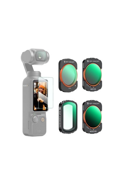 Osmo Pocket 4 için Filtre Seti (UV/CPL/ND2-32 ND32-512) - Ekran Koruyucu Hediyeli