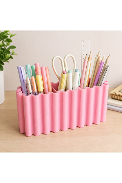 Modern Wavy Desktop Organizer Pen Holder Organizer Multi-Purpose Office and Study Desk Organizer