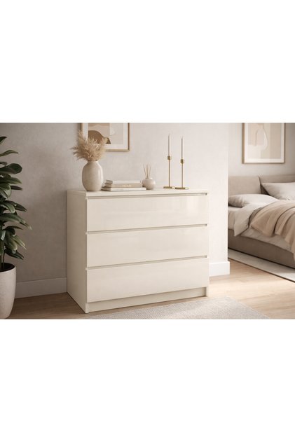 Comoda ARIA 3 sertare, 70x40x77cm, Alb