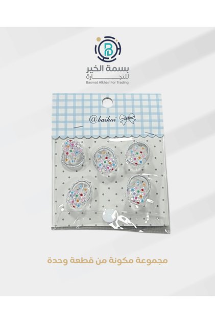 مجموعة مشابك شعر مكونة من طقم واحد متعدد الأشكال والألوان