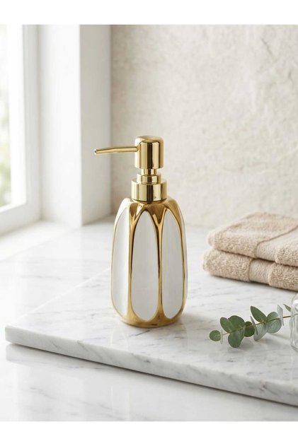 Porselen Sıvı Sabunluk - Lüks Banyo ve Mutfak Sabunluk - 350 ml