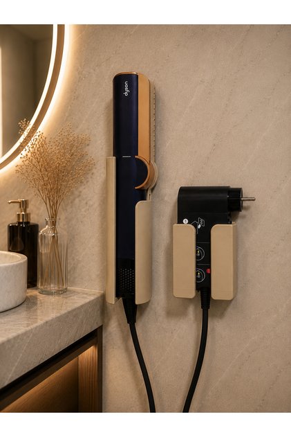 Dyson Saç Şekillendirici Duvar Askısı | Şarj Ünitesi Düzenleyici | 3D Baskı Organizer