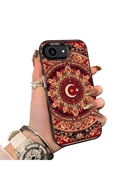 iPhone 17E Compatible Hard Acrylic Back Silicone Edge Lens Protection Case