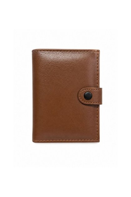 Vertical Snap Closure Faux Leather Men's Wallet
