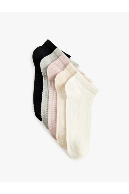 Textured 5-Piece Booties Socks Set