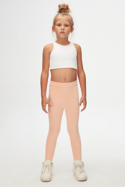 Powder Pink Girl's Corduroy Tights