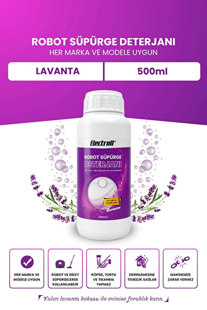 Robot Süpürge Deterjanı Lavanta Kokulu 500 ml Her Marka Ve Modele Uygun