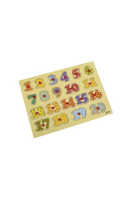 Puzzle lemn educativ - Invata Numere 1-20, 20 piese, 3+ ani, CNX, ZKB013