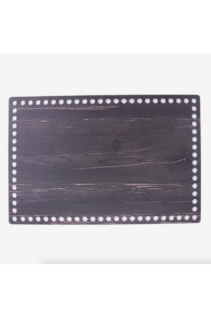 Wooden Rectangular Base Black-30X20 cm