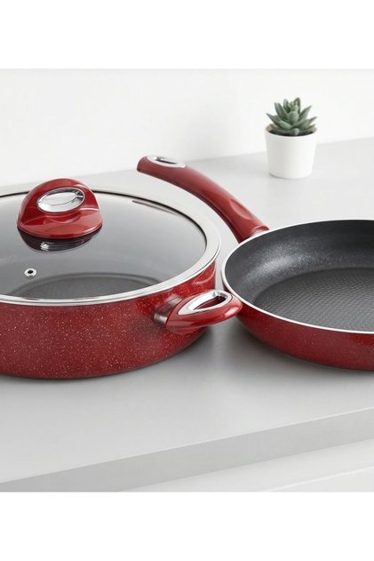 Taç Nostalji 3 Piece Cookware Set 32 cm Flat Pot 32 cm Pan
