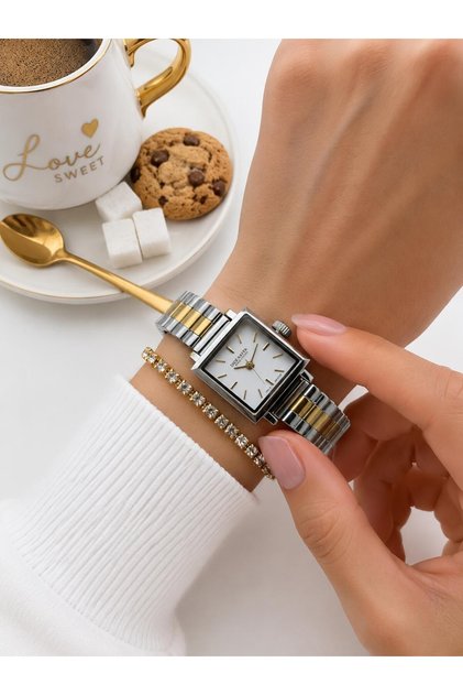 Premium Vintage Women's Wristwatch Gold Steel Cord 5 Atm Water Resistant Wristband Gifted J40