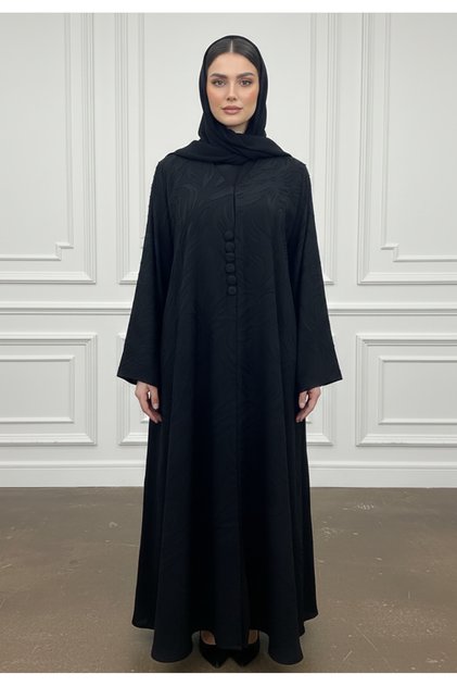 The Midnight Jacquard Abaya-874