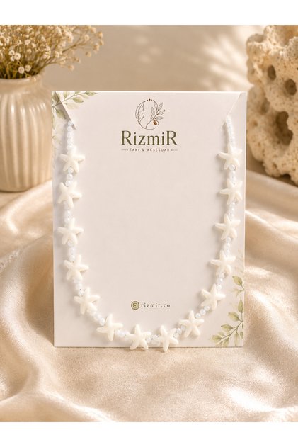 Starfish Detailed Summer Beaded Women's Necklace