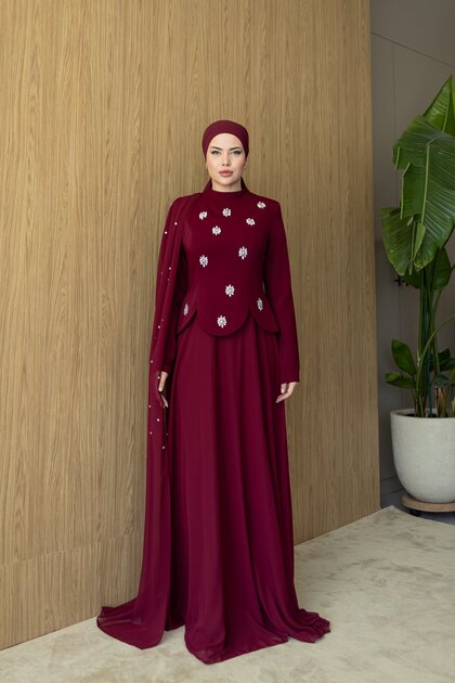 Lidya Pelerin Abiye | Bordo