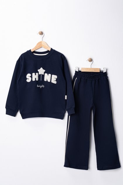 3-4-5-6 Years Old Girls' Set with Embroidered Belt