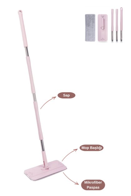 Tablet Mop Sap Seti F401, Mikrofiber Islak Kuru Zemin Yüzey Temizleyici (Flora Tablet Setiyle Uyumlu
