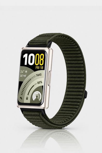 Huawei Band 11 / 11 Pro Uyumlu Hasır Örgü Spor Cırtlı Pratik Naylon Kordon