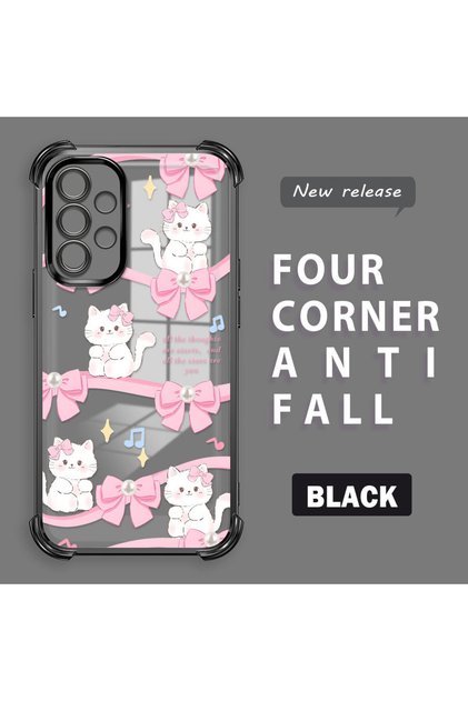 Samsung Galaxy A52/A52S Compatible Transparent Back Four Corners Reinforced Impact Protection Silicone Case