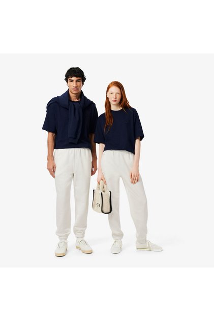 Fleece Unisex Beyaz Eşofman Altı