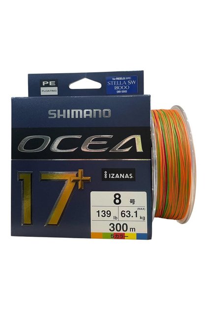 Ocea 17+ Braid 300mt 8.0PE 63.1kg İp Örgü Misina Multi Color