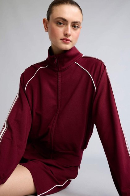 Ultra Soft Standard Fit Stand Collar Zippered Sports Cardigan H2046Ax26Au