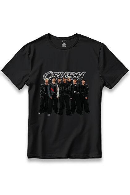 Crush Boyband Group Crush! Printed Crush Song T-Shirt Unisex 100% Cotton Breathable Thick Fabric T-Shirt