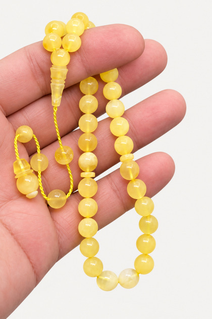 Mehmet Şerif Güler Usta Handcrafted Drop Amber Prayer Beads