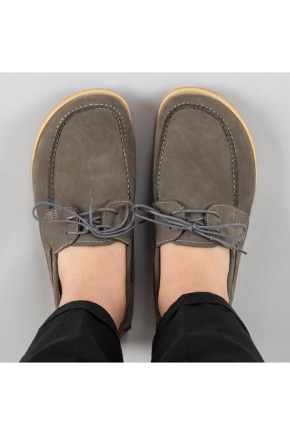 Erkek Gri Barefoot Süet Günlük Ayakkabı