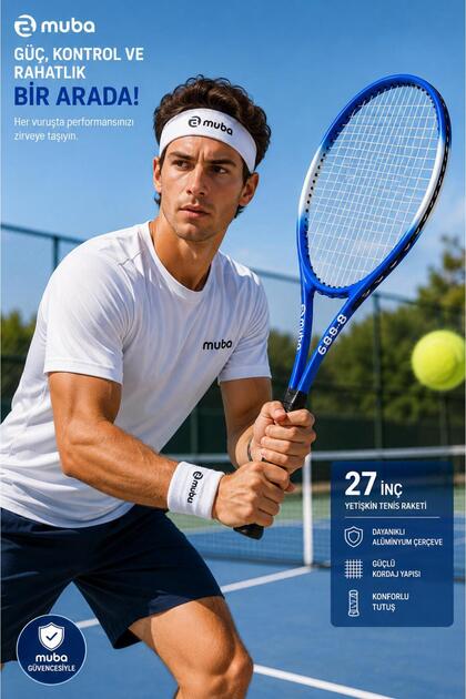 27 İnç Yetişkin Tenis Raketi (L2 ) 1 Adet
