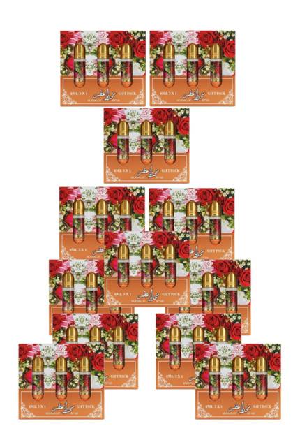 12 قطعة Mukhallat Attar عبوة هدايا 3 × 6مل