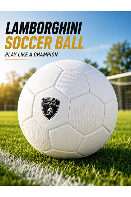 Official Size 5 Soccer Ball, Premium White Football , Kids and Adults