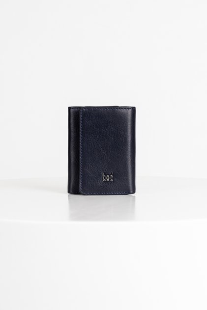 Ceska Leather Wallet Navy Blue