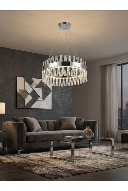 İnci Led Kristal Avize - Modern Şık Tasarım