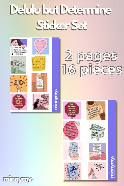 Delulu but Determined Collection Sticker, Decal, Agenda, Journal, Planner, Bullet Journal, Motivation, Pinterest