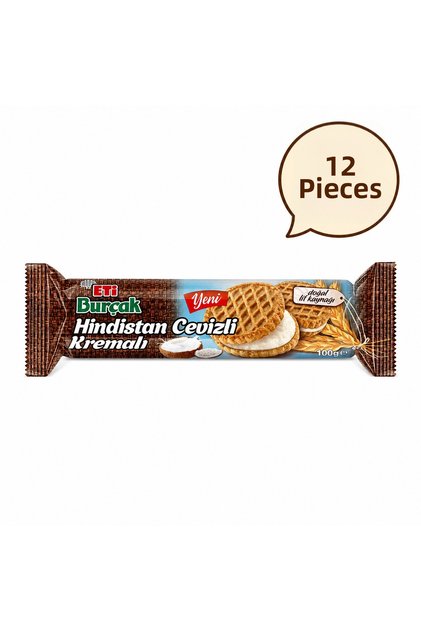 Burçak Coconut Creamy Oatmeal Biscuits 100 g X 12 Pieces