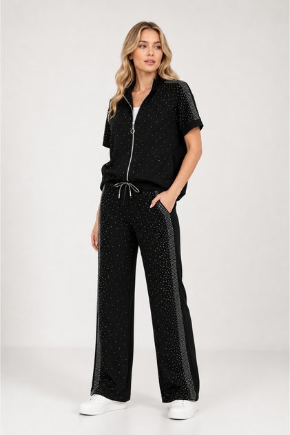 Crystal Stone Modal Fabric Vest and Trouser Set