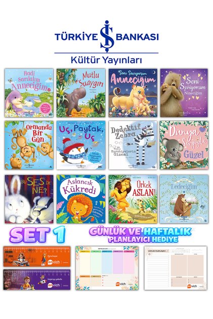 Resimli Büyük Boy Çocuk Hikaye Kitabı Seti 12 Kitap - Set 1