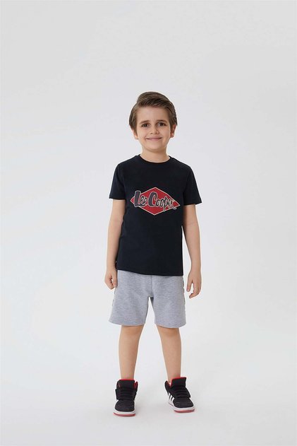 Short Pocketed Gray Boy's Shorts