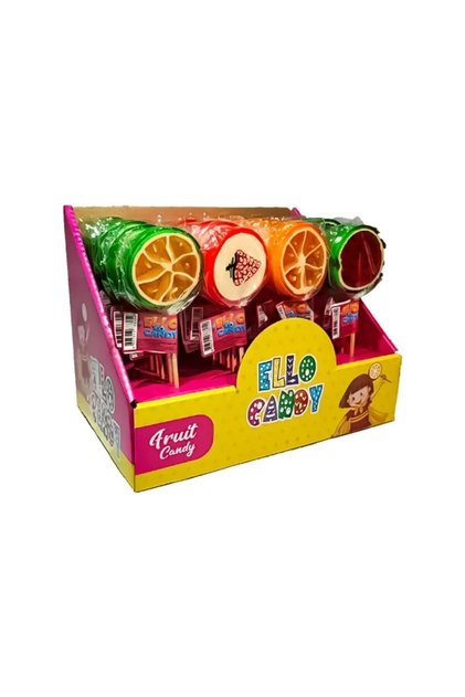 15 Pieces of Fruit Lollipops Colorful Confectionery Polish Candy 25Gr