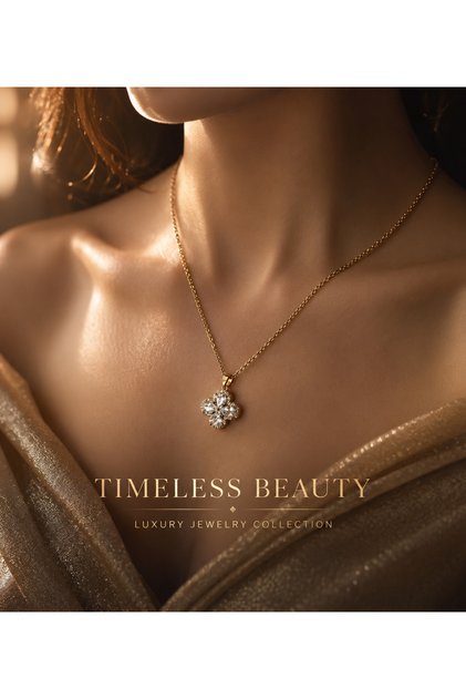 Steel Necklace, Tarnish Resistant, Antiallergic, Figured with Zirconium (2 Years Importer Warranty)