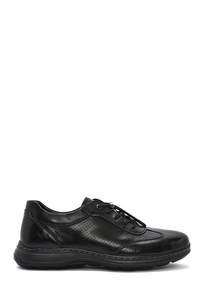 Men's Black Lace-Up Leather Casual Shoes 25Sfd 694718