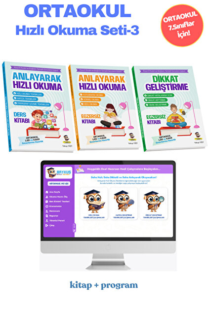 Baykuş Okuyan Çocuk Yayınları 7.Sınıflar İçin LGS Sınav Odaklı