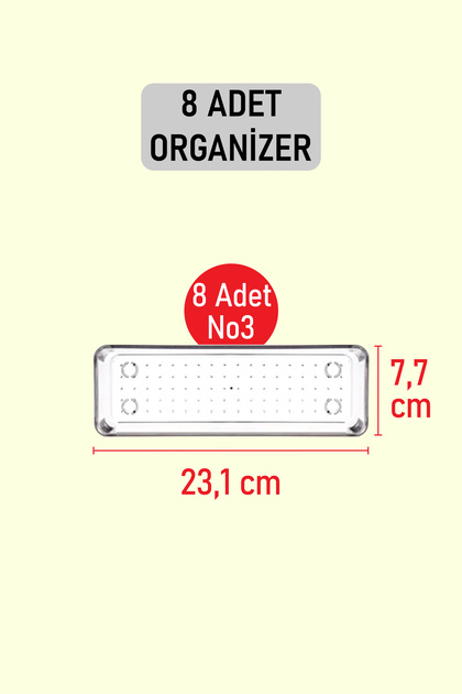 8 Pieces No 3 Model Organizer Spoon Holder 23.1 cm X 7.7 cm