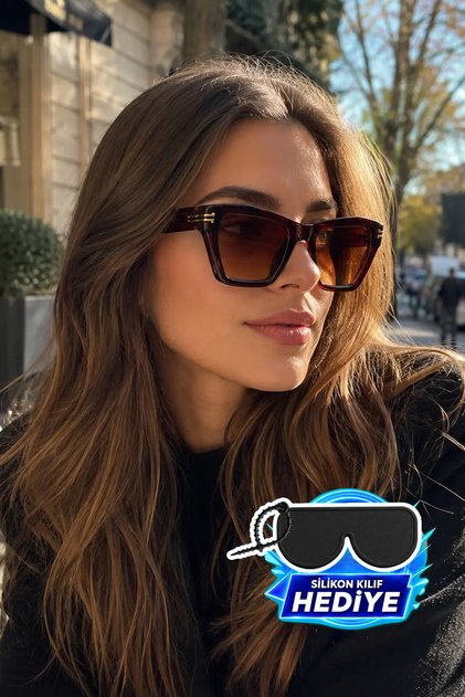 Unisex Dark Brown Frame Brown Glass Sunglasses