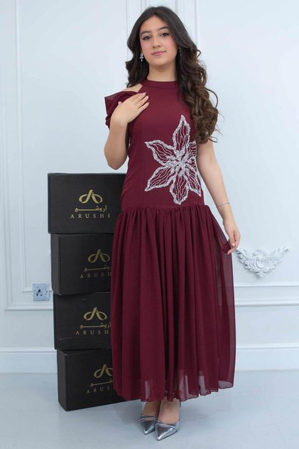 Asil Barbie Oudi Dress with Embroidery and Scarf .. Sen Meri Dress
