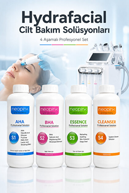 Hydrafacial Cilt Bakım Solüsyonu 4 Lü Set